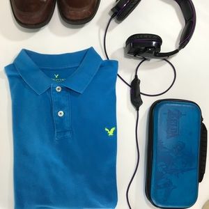 Young Man American Eagle Polo Style Shirt